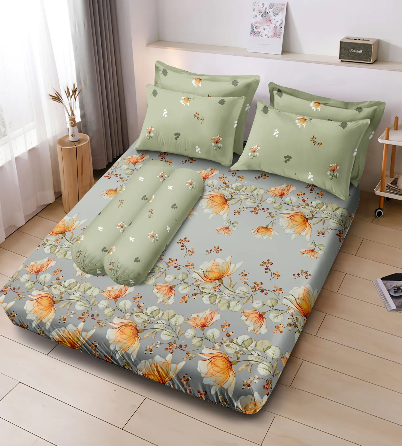 Sprei Illusions di kamar tidur yang terang